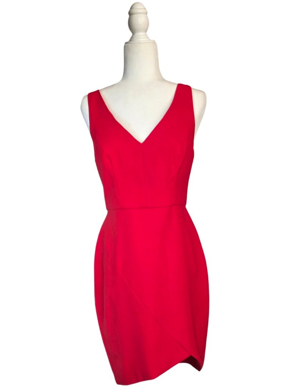 BCBGMAXAZRIA Asymmetrical Red Dress Size 8